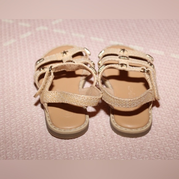 Cat & Jack Toddler Girls Kinsley Raffia Nautical Sandals Seashells Size 6 - Picture 2 of 5